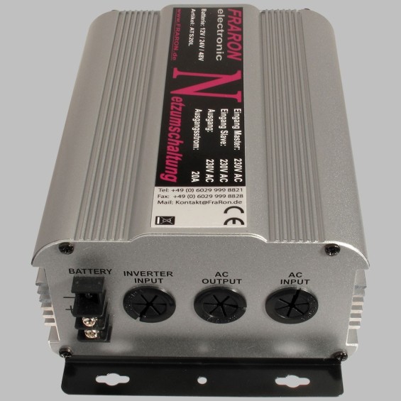 Commutatore linea 230V da inverter a rete elettrica
