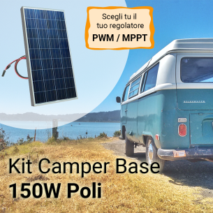 Kit Solare Camper 150W Poli Base