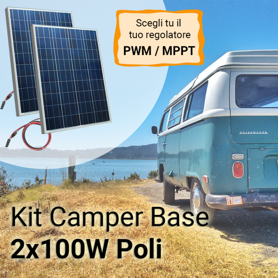 Kit Solare Camper 200W Poli Plus Base