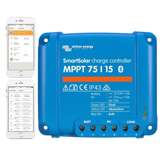 Regolatore di carica 15A 75/15 SMART
