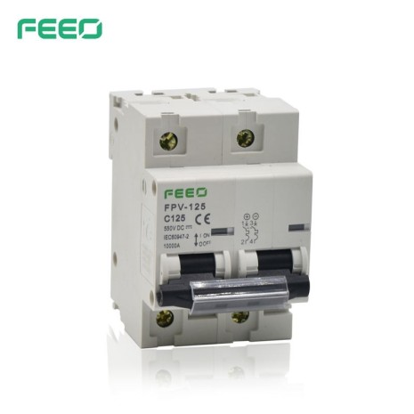 Interruttore bipolare automatico magnetotermico 125A per DC 550VDC