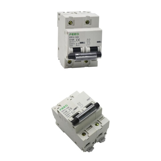 Interruttore bipolare automatico magnetotermico 100A per DC 550VDC