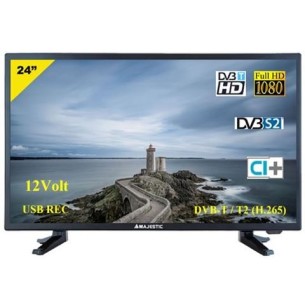 Tv Led 12V HD Majestic Digitale Terrestre e Satellitare 24 Pollici