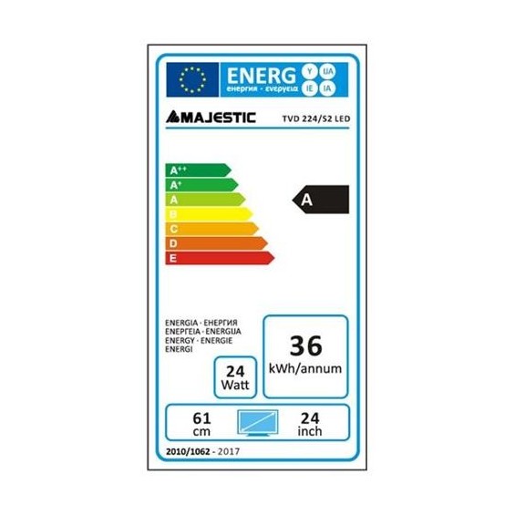 Tv Led 12V HD Majestic Digitale Terrestre e Satellitare 24 Pollici