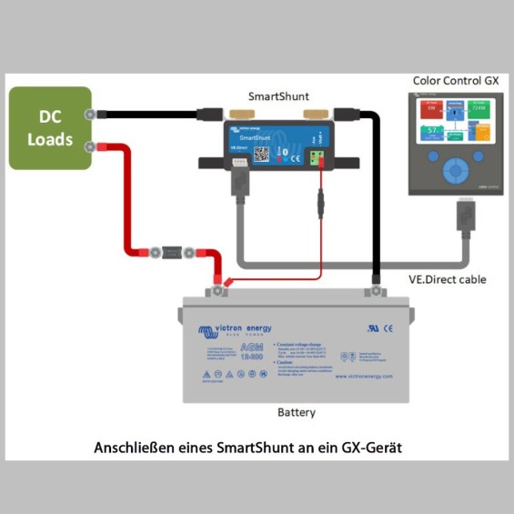 Victron SmartShunt 500A, connessione Bluetooth tramite app