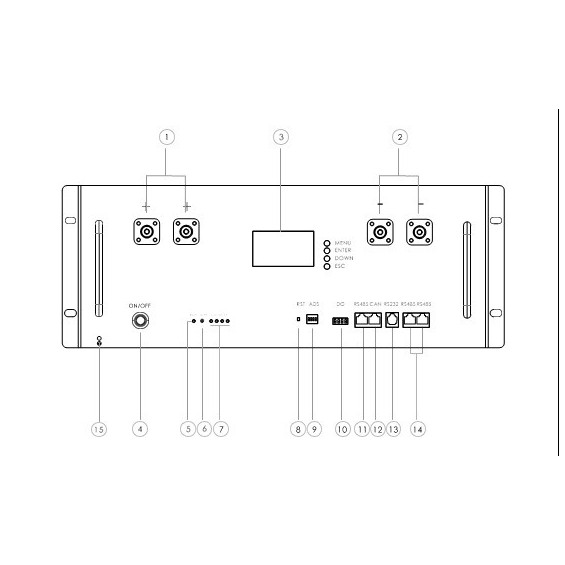 Batteria LiFePo4 100Ah 48V - 4,8kWh Yilink