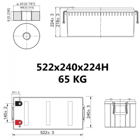 Batteria 200Ah 12V Prime Deep Cycle