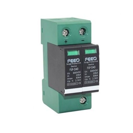 Scaricatore sovratensioni 600VDC per impianti FV 2P