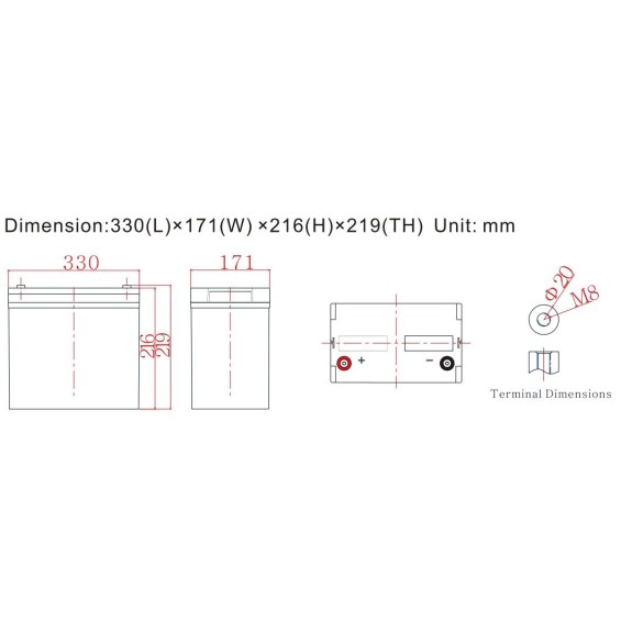 Batteria 100Ah 12V Ultimatron Piombo-Carbonio Deep Cycle