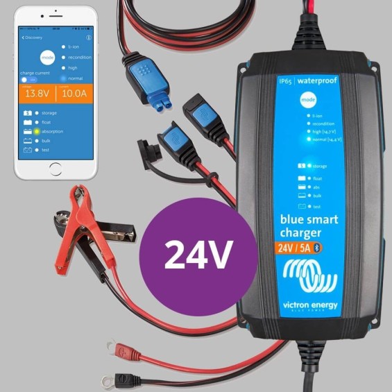 Caricabatterie intelligente IUoU 24V 5A - SMART