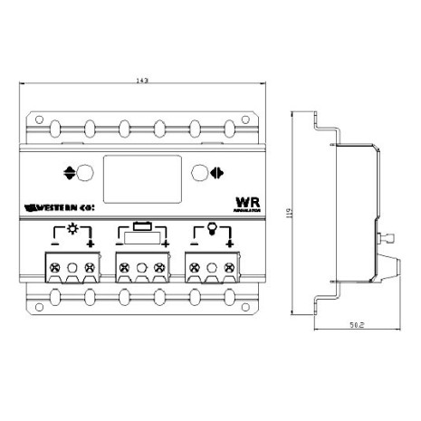 Regolatore di carica Western WR10-20