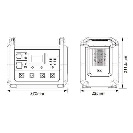 PowerCube Power Station 1.485Wh Litio + Inverter 1.500W + aliment. 5V/12V Ultimatron