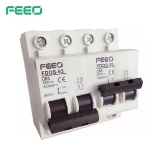 Commutatore bipolare con interblocco a comando manuale 230V - 63A AC/DC
