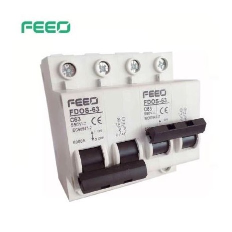Commutatore bipolare con interblocco a comando manuale 230V - 63A AC/DC