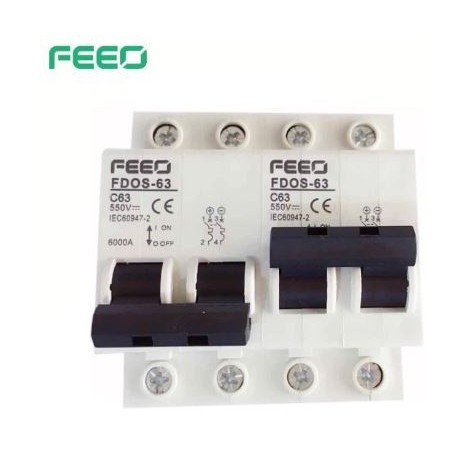 Commutatore bipolare con interblocco a comando manuale 230V - 63A AC/DC