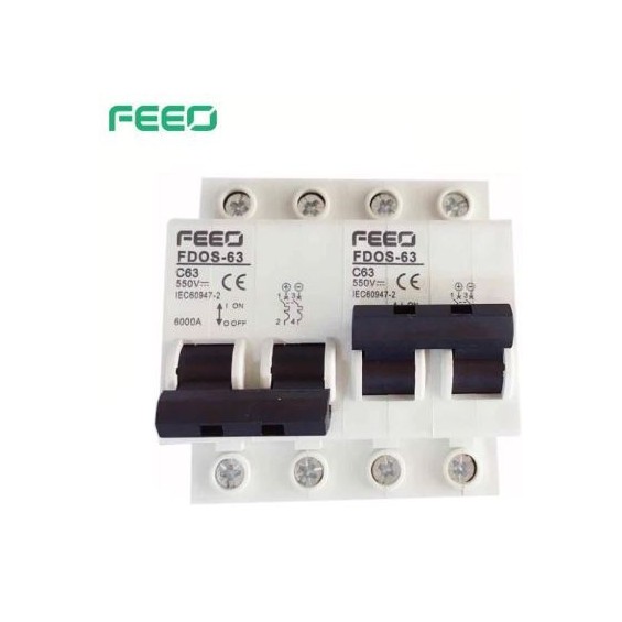 Commutatore bipolare con interblocco a comando manuale 230V - 63A AC/DC