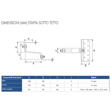 Kit montaggio su tegola 5 pannelli da 50 a 500W fotovoltaici