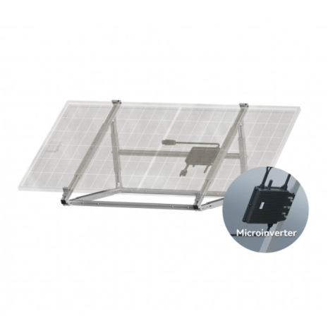 Impianto Plug&Play 410W con microinverter 300W pieghevole da balcone o muro