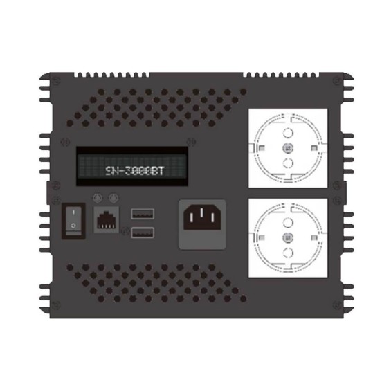 Inverter onda pura FRARON 3000W/12V - caricabatterie 20A - Commutatore di rete automatico