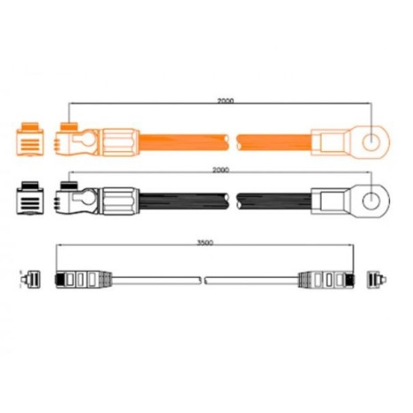 Kit cavi Pylontech: cavo potenza + cavo di comunicazione