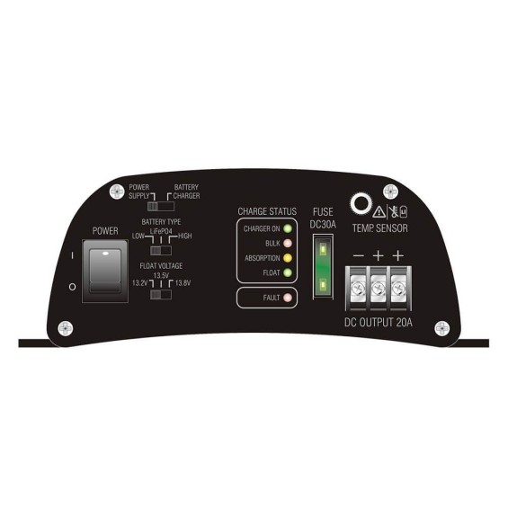 Caricabatterie 220V 12V 20A camper e nautica
