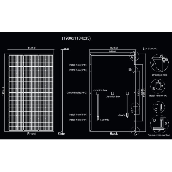 480W Pannello Monocristallino Mars 24V Exe Solar
