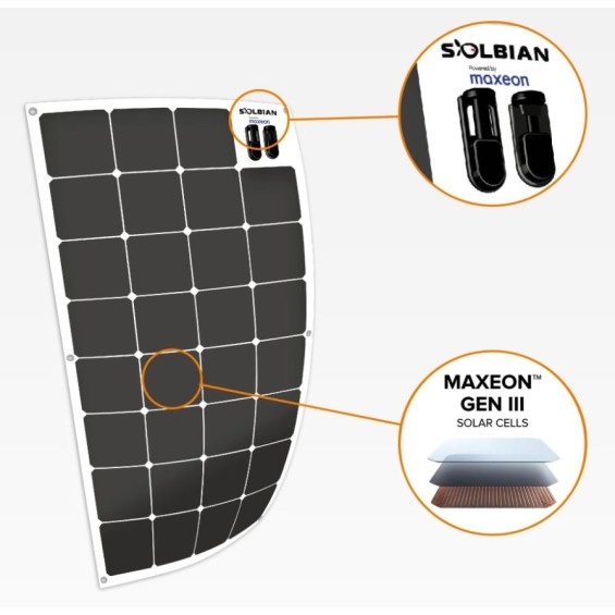 Kit Solare SunBender con pannello Semiflex Solbian celle Maxeon 3a Gen