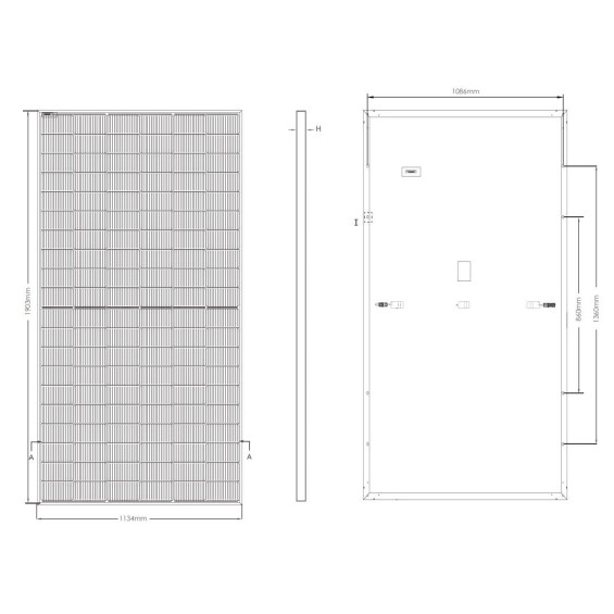 Pannello Fotovoltaico Monocristallino 470W 24V Jinko Solar