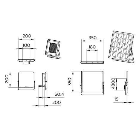 PHILIPS LIGHTING - Proiettore Ledinaire Solar 1820 lm, 13 W, 4000 K, IR remoto, IP65