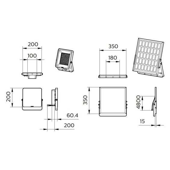 PHILIPS LIGHTING - Proiettore Ledinaire Solar 1820 lm, 13 W, 4000 K, IR remoto, IP65