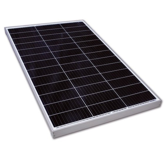 150W Pannello Fotovoltaico Monocristallino 12V con supporto integrato e 5m di cavo bipolare guainato