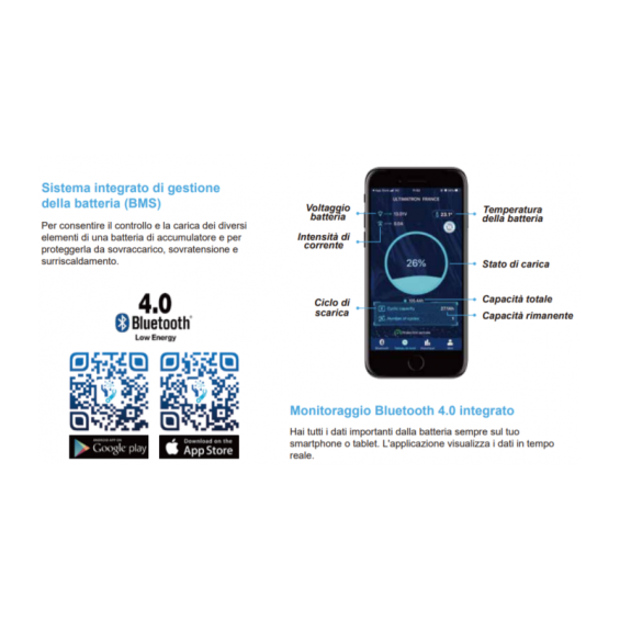 App Bluetooth Batteria Litio 200Ah 24V Ultimatron