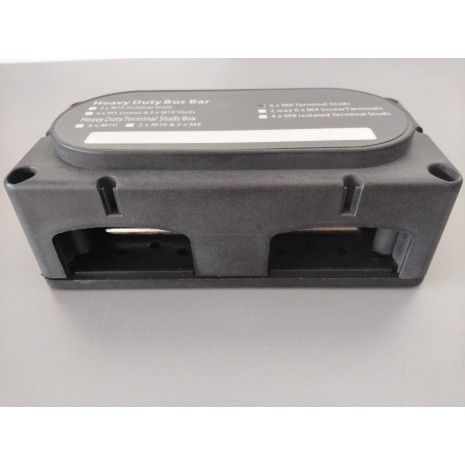 Sbarra di distribuzione 300A - 4xM8 colore nero