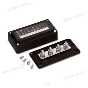 Sbarra di distribuzione 300A - 4xM8 colore nero