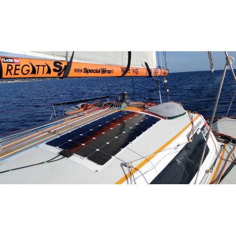 Pannelli solari flessibili su barca Enecom