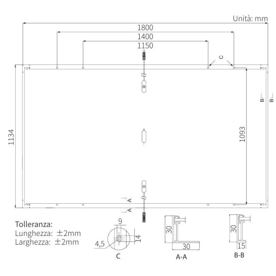 Kit fotovoltaico a isola 6,79 kW TRIFASE con inverter 6kW