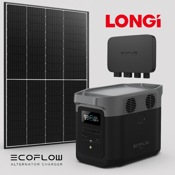 Kit Camperizzazione 470W con Power Station Delta 2 Ecoflow