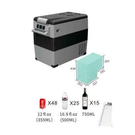Frigorifero portatile 55 L 12/24Vdc -230Vac