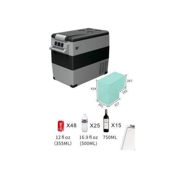 Frigorifero portatile 55 L 12/24Vdc -230Vac