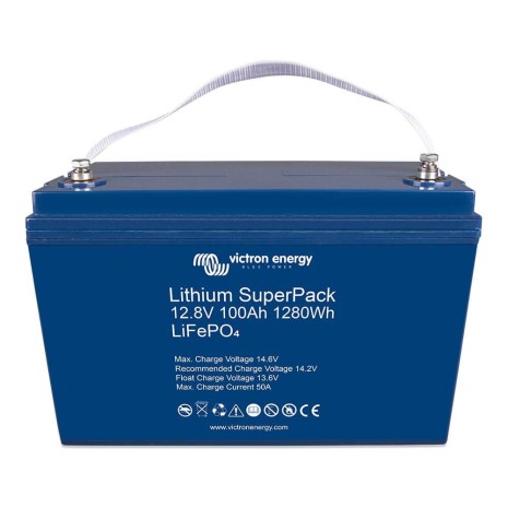 Batteria LiFePO4 100Ah 12,8V Victron SuperPack con BMS integrato