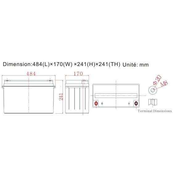 Batteria 150Ah 12V Ultimatron Piombo-Carbonio Deep Cycle