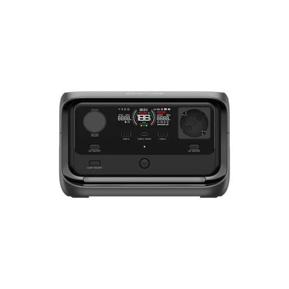 River 3 Plus Power Station 286Wh LifePo4 + Inverter 600W + aliment. 5V/12V EcoFlow
