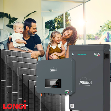 Impianto fotovoltaico 3kW con accumulo 5kWh ZCS e Longi