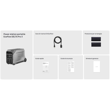 Kit fotovoltaico a isola con accumulo Litio - Delta Pro 3