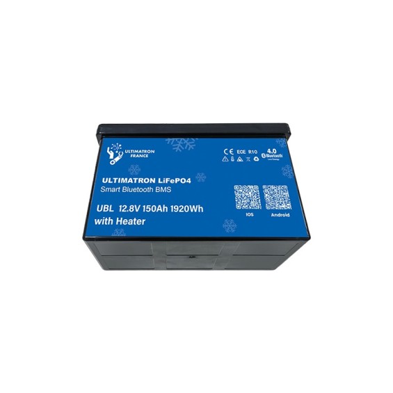 Batteria LiFePO4  12V 150Ah ULTIMATRON con riscaldatore