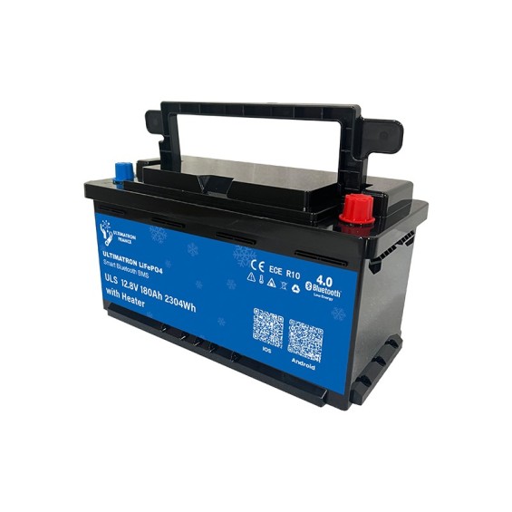 Batteria LiFePO4 12V 180Ah Under Seat Ultimatron con riscaldatore