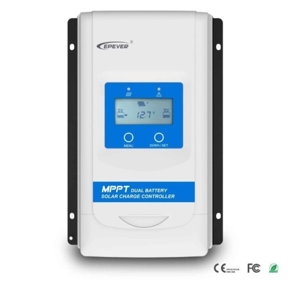 Regolatore di carica 20A 12/24V MPPT Dual Battery