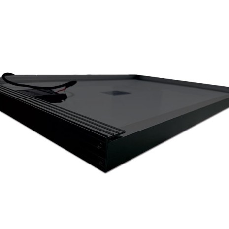 150W SLIM Pannello Fotovoltaico Monocristallino 12V ExtraSun con supporto integrato e 5m di cavo bipolare guainato