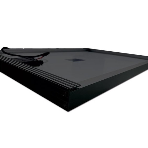 150W SLIM Pannello Fotovoltaico Monocristallino 12V ExtraSun con supporto integrato e 5m di cavo bipolare guainato