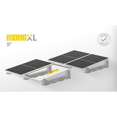 Supporto zavorra Mono-XL 1 pannello su tetto piano